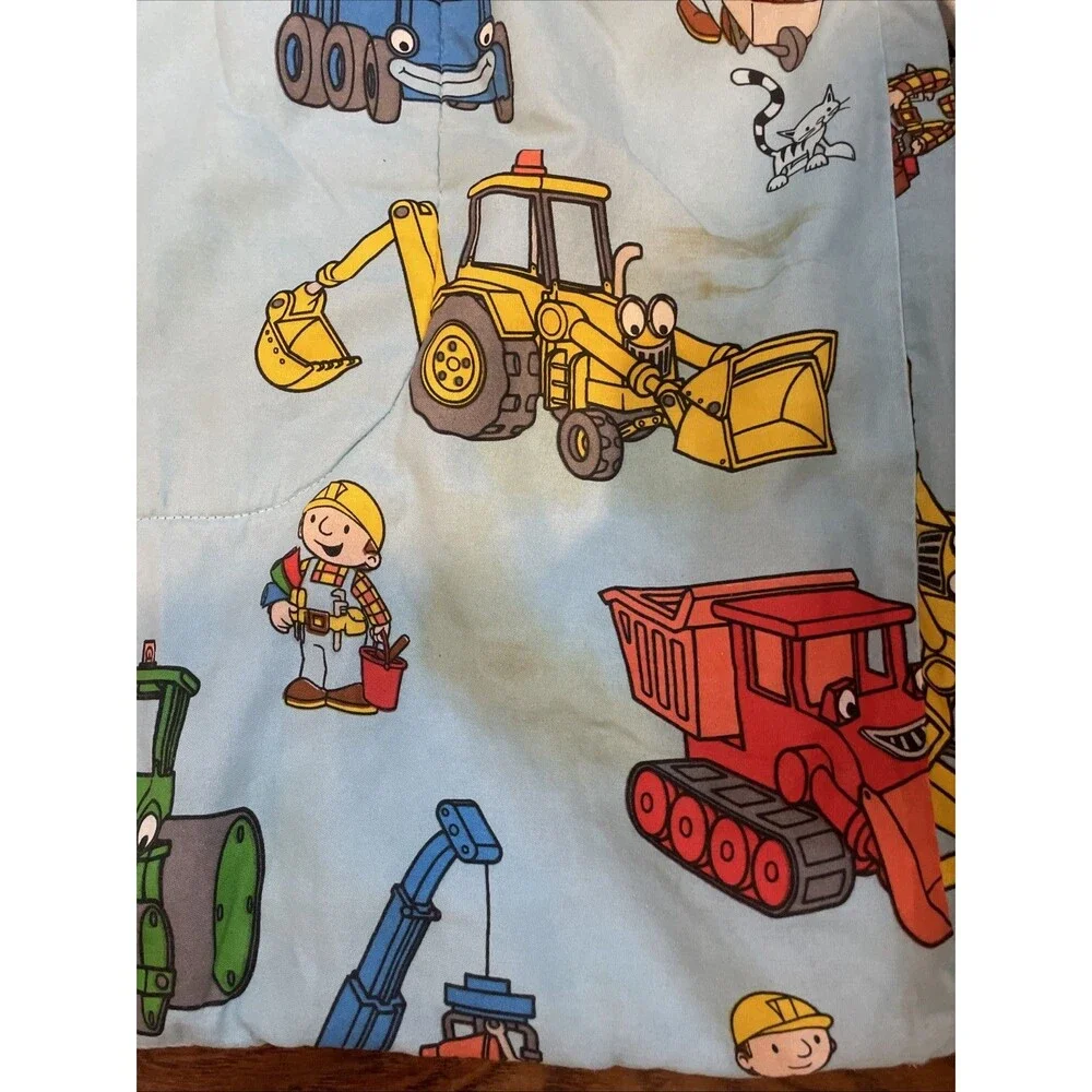 Vintage Bob the Builder Twin Bedding Lot – Comforter + Fitted Sheet – Y2K